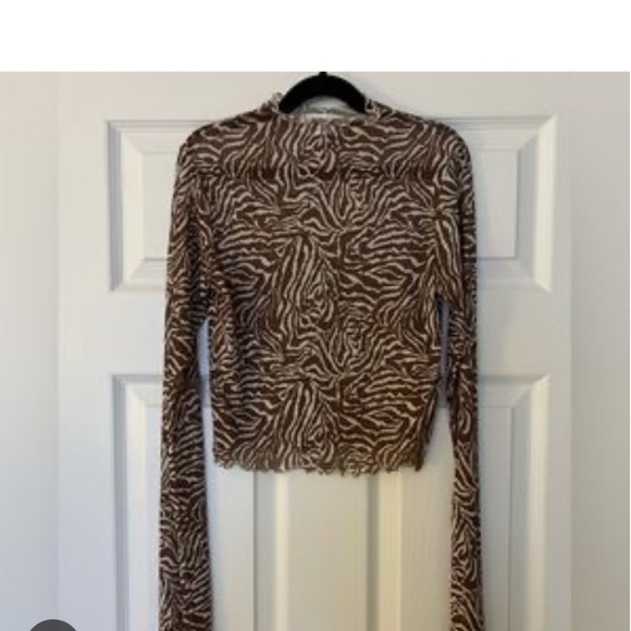 NWT RESA Ida mesh crop top in Dallas (animal print) - Small - Picture 2 of 4